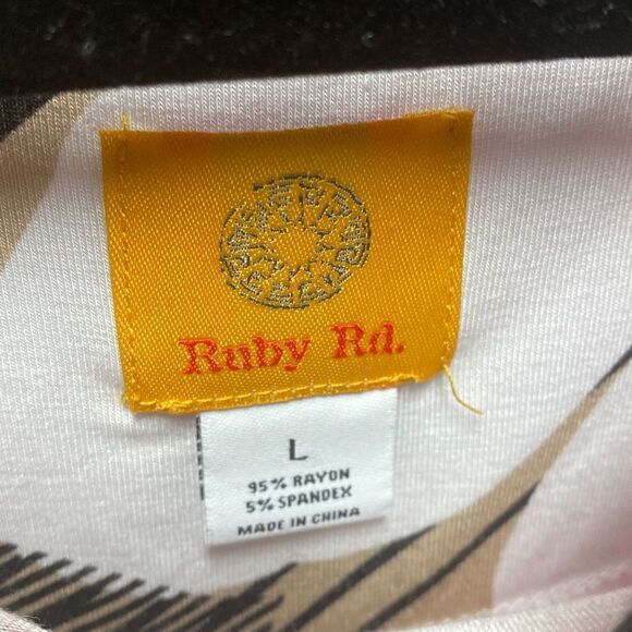 Ruby Rd Multi 3:4 Sleeve Tunic Top Size Large - Picture 4 of 5